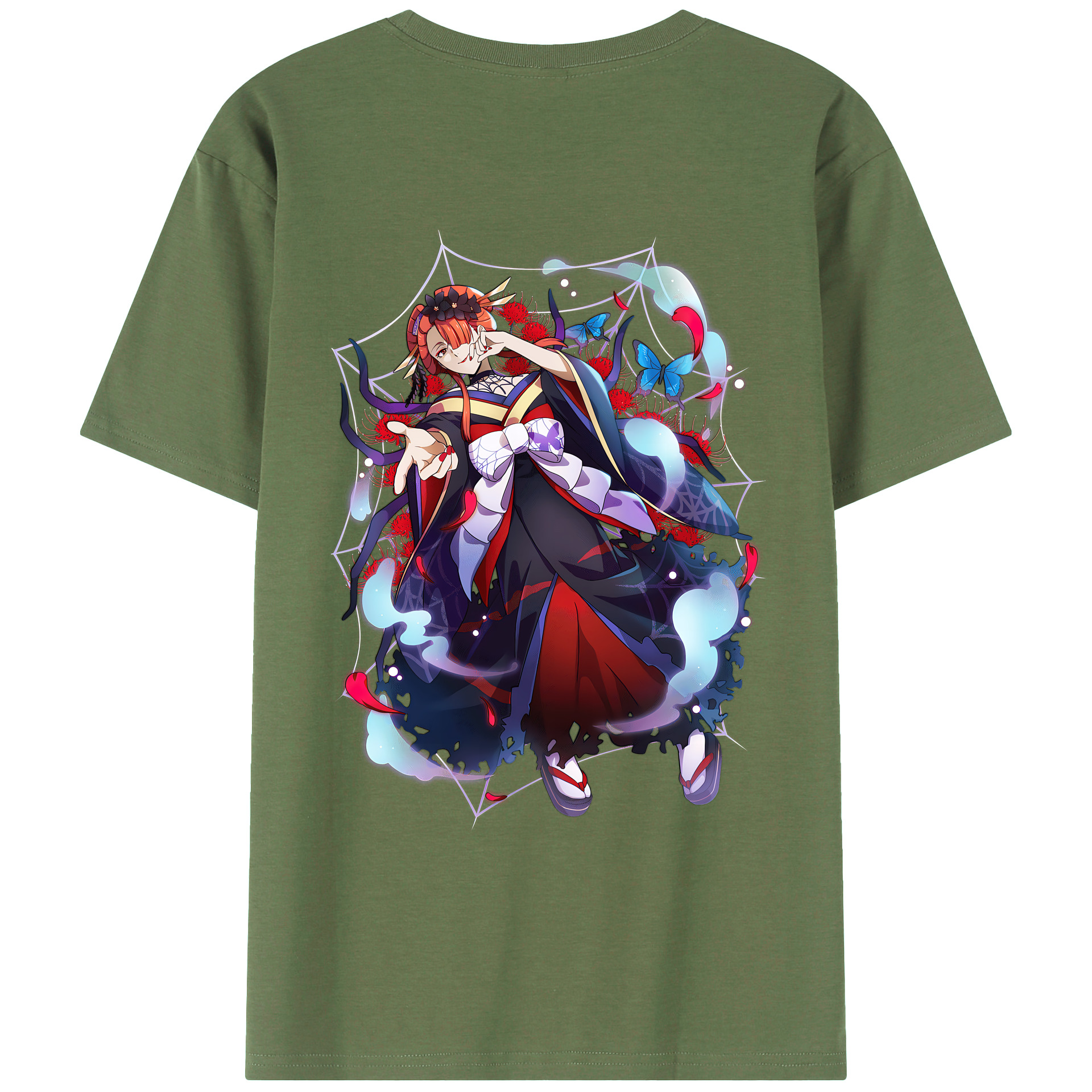 （画像用） 文豪ストレイドッグス Bungo Stray Dogs 綿100％ メンズ半袖Tシャツ（バックプリント） 通気性